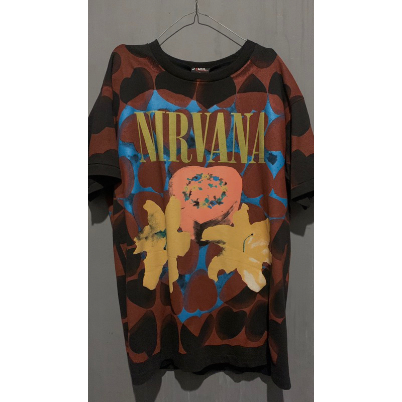 Nirvana Heart Shaped Box Vintage T-shirt AOP RARE (single stitch) / Nirvana Justin Bieber