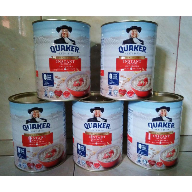 

Quaker Instant Oatmeal Kalengan Oat Segera Super Grain Quaker 800gr