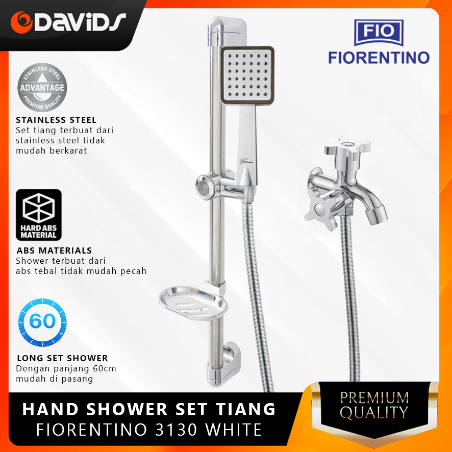 Shower Tiang Set Wall Sower Dinding Kamar Mandi Fiorentino Chrome