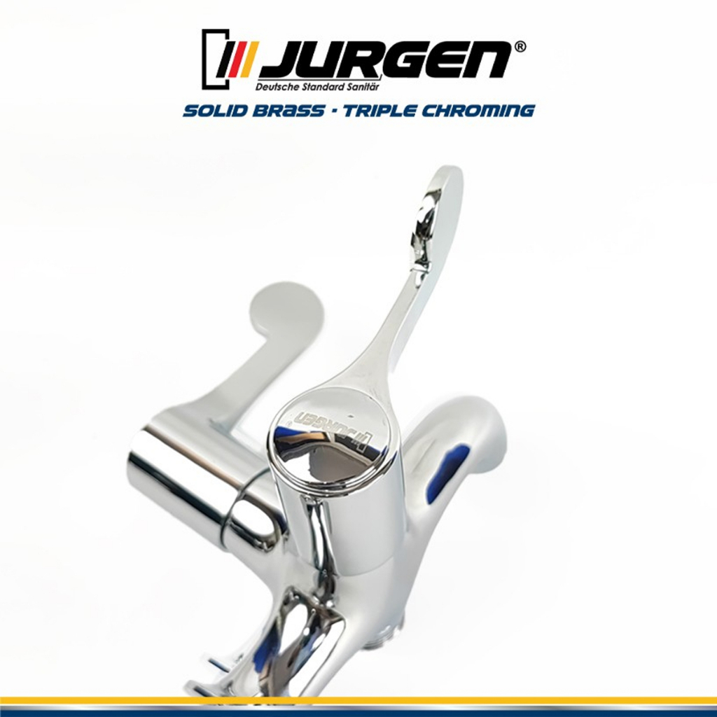 Keran Kran Air Dobel Cabang Kuningan Brass Double Faucet Easy Handle Jurgen