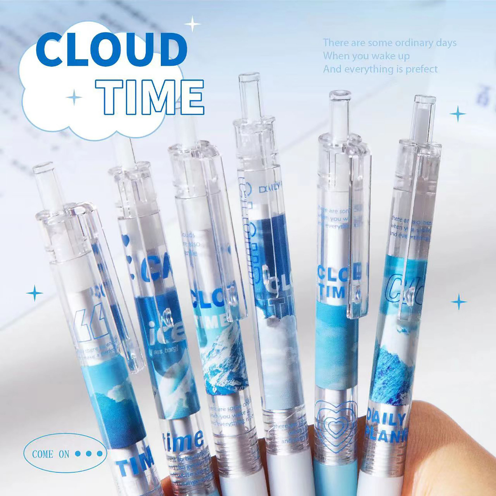 

Pulpen 0.5mm Hitam/gelpen biru ins Style