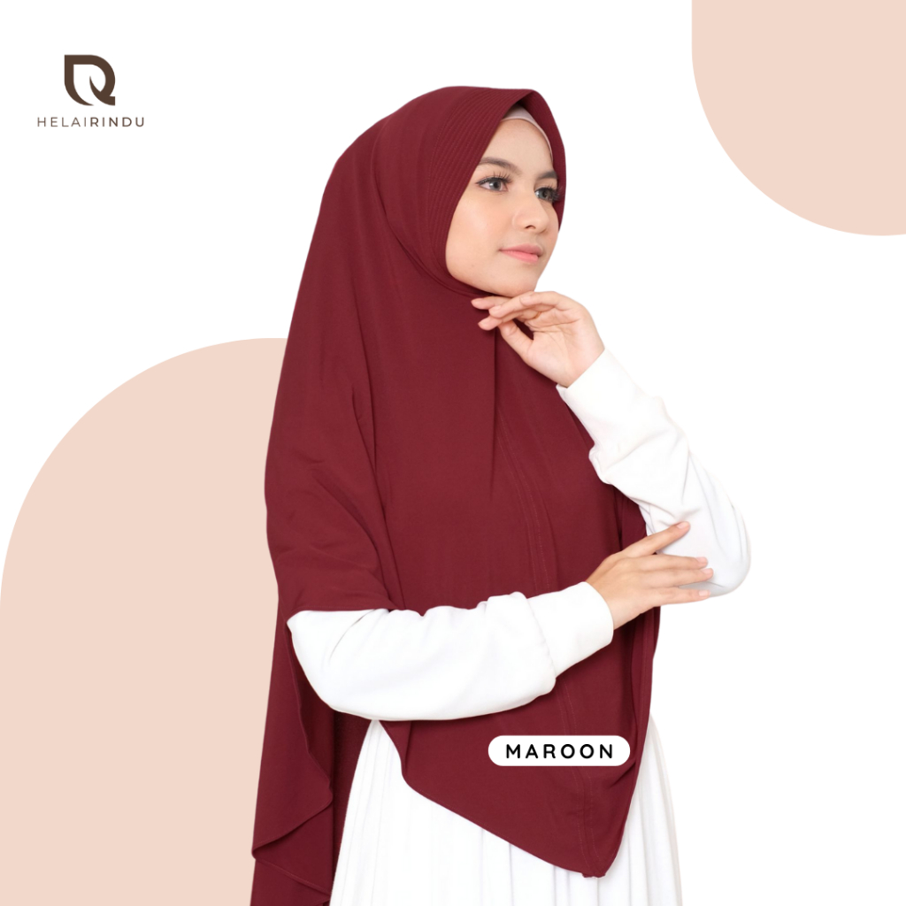 𝐇𝐄𝐋𝐀𝐈𝐑𝐈𝐍𝐃𝐔 - Kerudung Sport Hijab Instan Jersey Dara