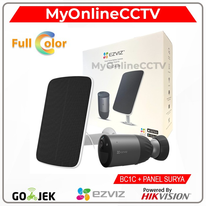 Ezviz BC1C CCTV Battery Powered Camera + Solar Panel Charging