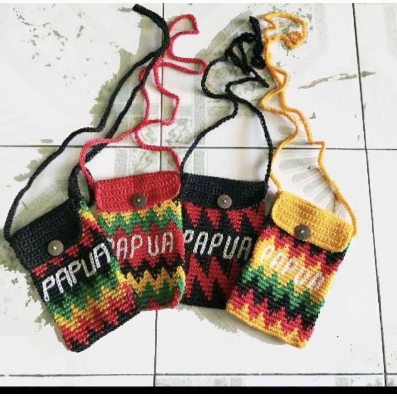 TAS PASPOR PAPUA RASTA / TAS PAPUA RASTA / NOKEN PAPUA RASTA / TAS HP PAPUA RASTA / TAS SELEMPANG PA