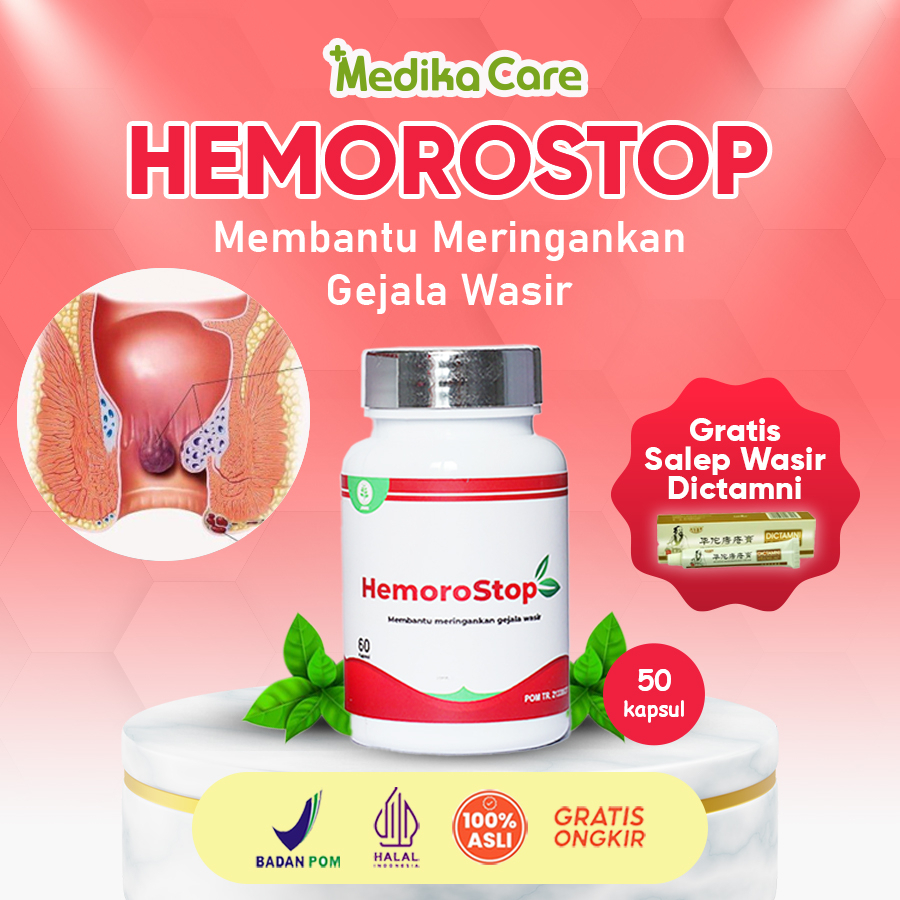 Hemorostop obat ambeien wasir hemoroid - efektif atasi ambeien dengan cepat - free salep wasir