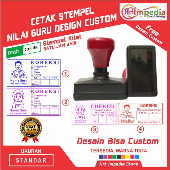 

Cetak Stempel Nilai Guru | Cap Koreksi | Cetak Stempel Penilaian Guru Checked | Cetak Stempel Custom Desain