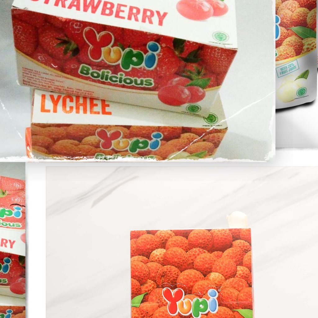 

TERMURAH TERBAIK|YUPI BOLICIOUS|YUPI Bolicious Box isi 24 Leci Strawberry Blackberry Mandarin Grape