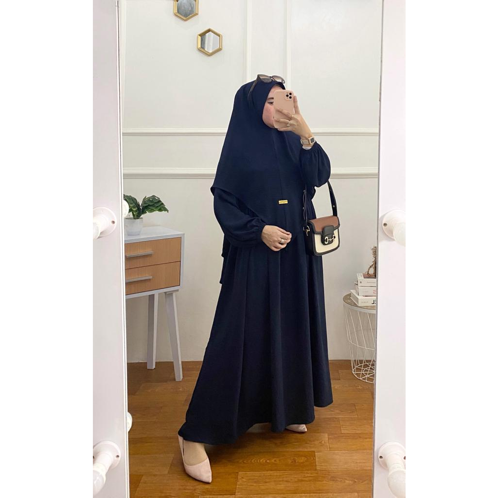 GAMIS SET MEDINA GAMIS CRINKLE AIRFLOW SET KERUDUNG