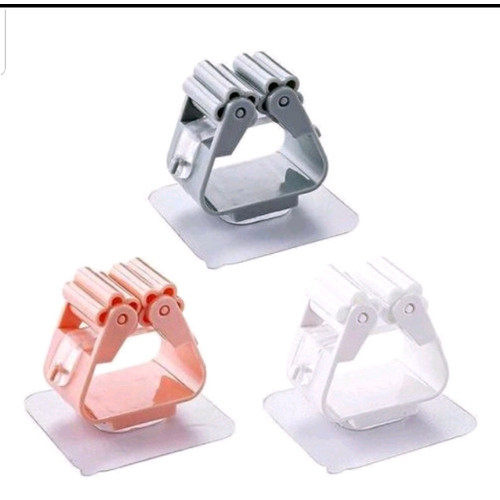 Gantungan Hook Tempel GAGANG Sapu Pel Dinding Clip Holder Pengait