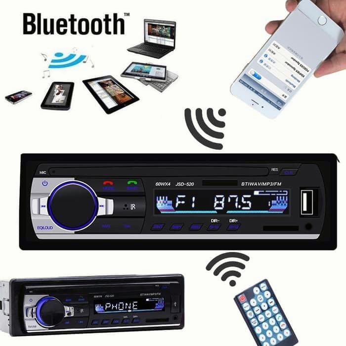 WTW11 Tape Audio Mobil Multifungsi Pemutar MP3 Player Bluetooth FM Radio Tip Mobil Car Audio Musik