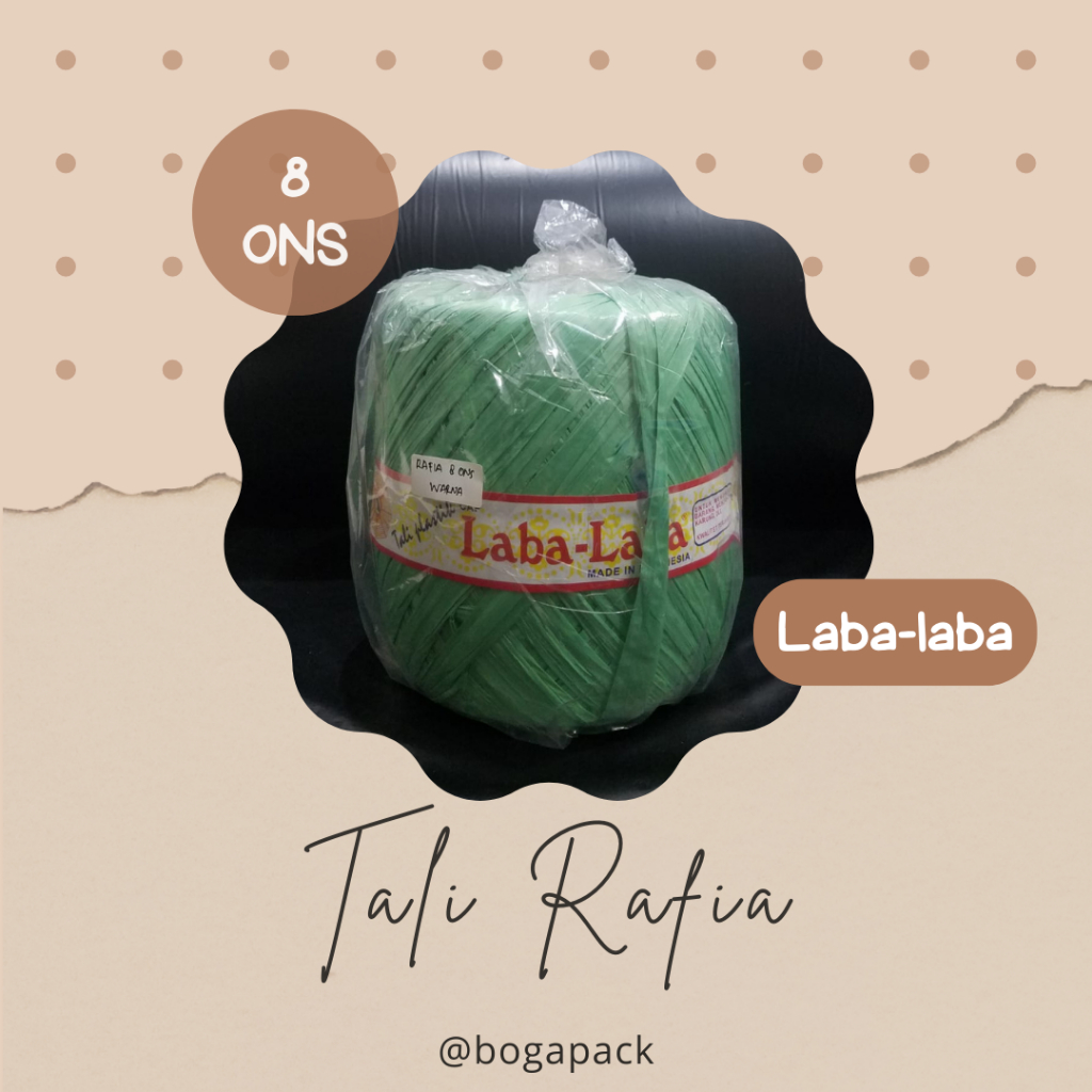 

Tali Rafia Laba-laba 8 ons / Rafia 8 ons / Tali Plastik / Tali Gulungan / Tali Rafia Warna