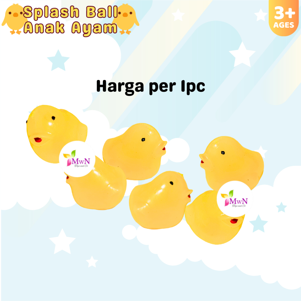 MWN Mainan Squishy Anti stress Splash Ball Anak Ayam / Itik