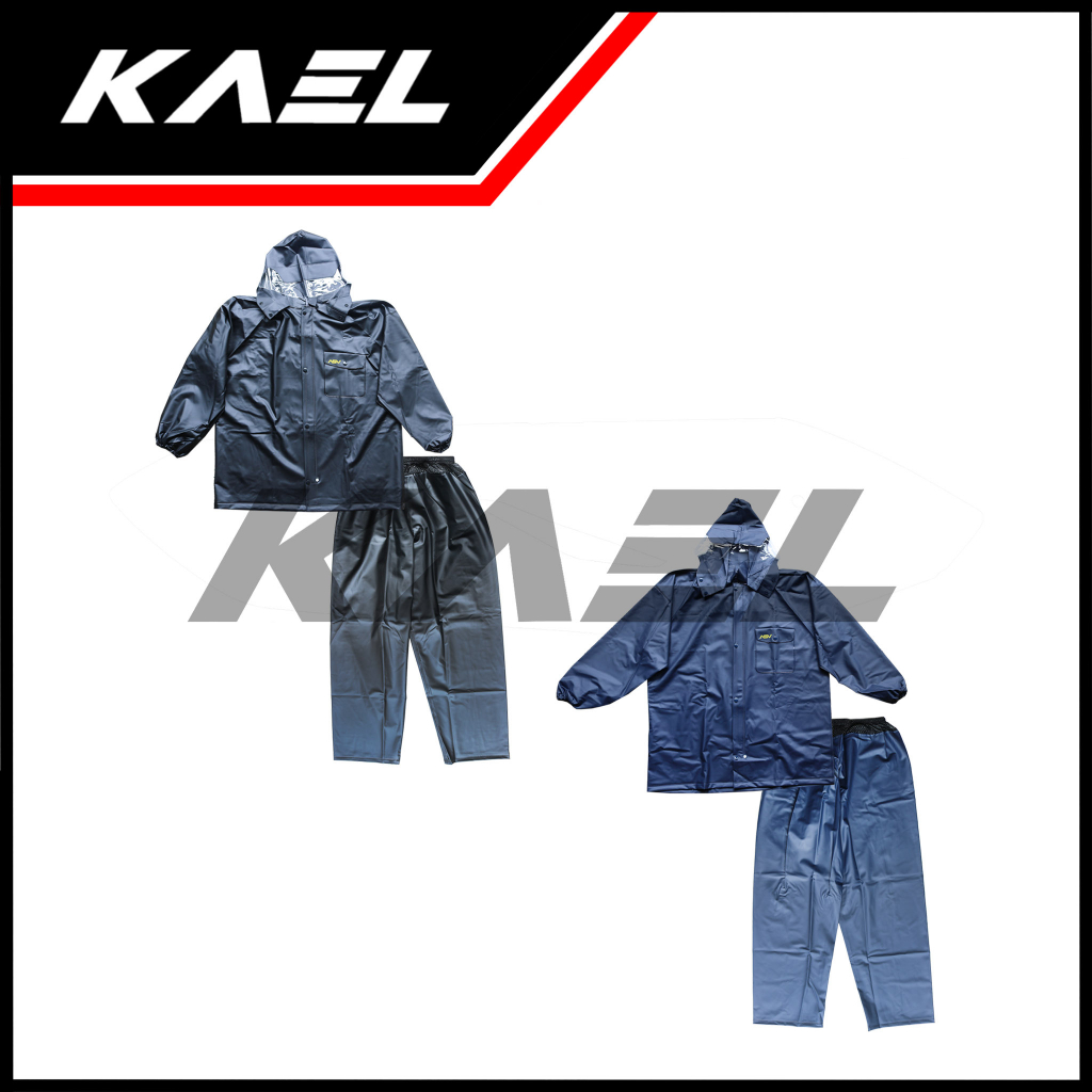 Jas Hujan Merk ASV 02 X XL XXL XXL Karet Penutup Kepala Raincoat Setelan Baju Celana  Kantung Kantong Tipe 3XL ASV02 Hitam Biru Navy