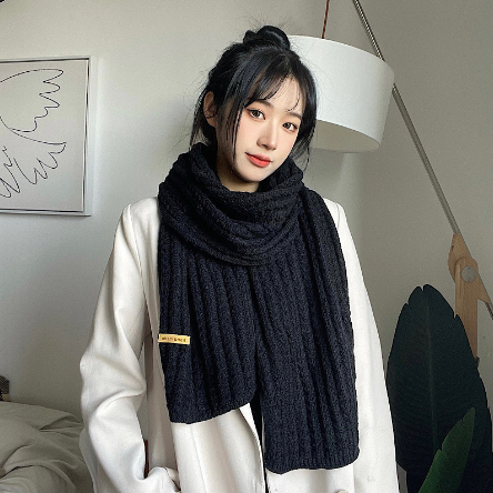 Scarf Syal Leher Rajut Wanita Winter Musim Dingin