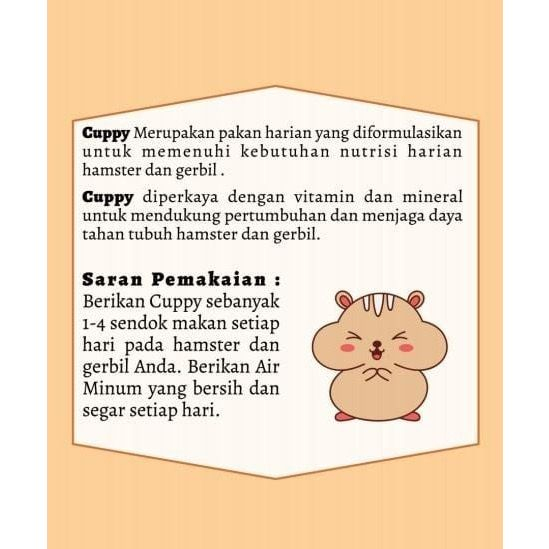 CUPPY HAMSTER 250 GR MAKANAN HAMSTER