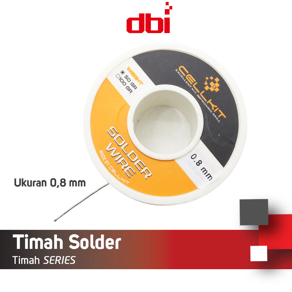 Timah Solder Gulung 0,8mm 50gr CELLKIT