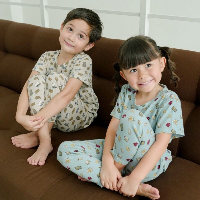 LITTLE PALMERHAUS LITTLE WEAR LONG SLEEVE BABY &amp; KIDS - SETELAN PANJANG KANCING DEPAN LITTLE PALMERHAUS
