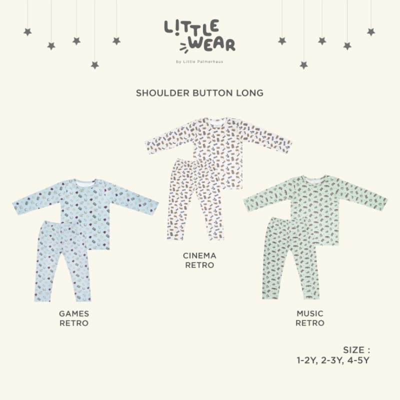LITTLE PALMERHAUS LITTLE WEAR LONG SLEEVE BABY &amp; KIDS - SETELAN PANJANG KANCING DEPAN LITTLE PALMERHAUS