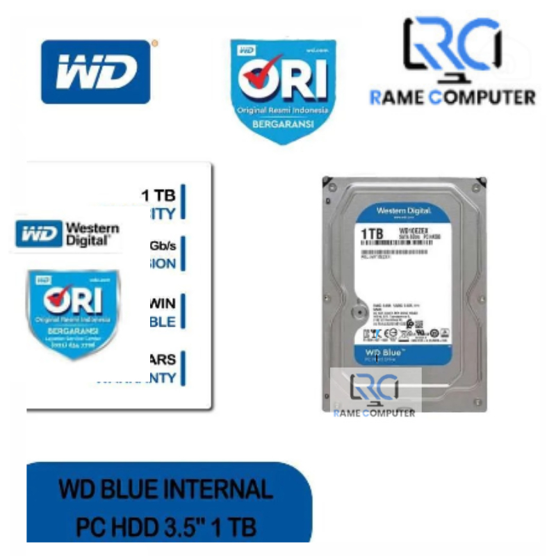 WD Blue Internal PC HDD 3.5&quot; - 1TB - new &amp; original - 2 years warranty