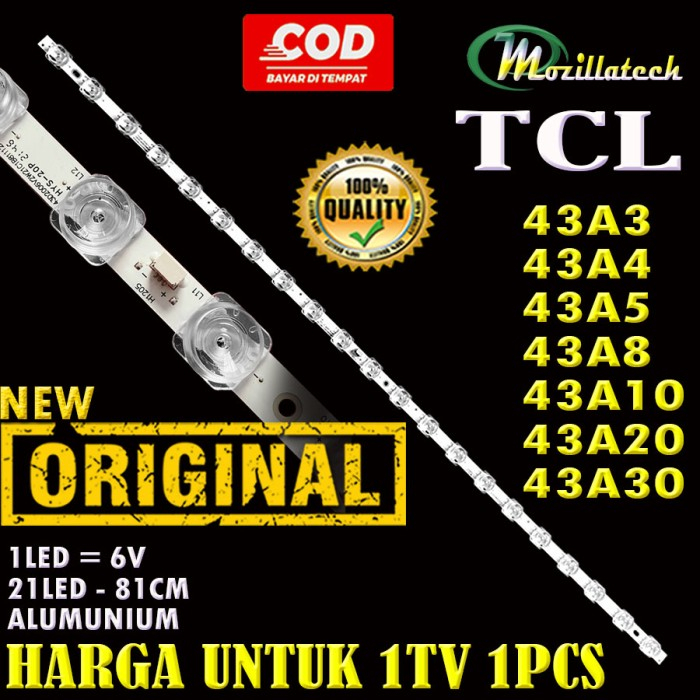 BACKLIGHT TV LED TCL 43 43A3 43A4 43A5 43A8 43A10 43A20 43A30