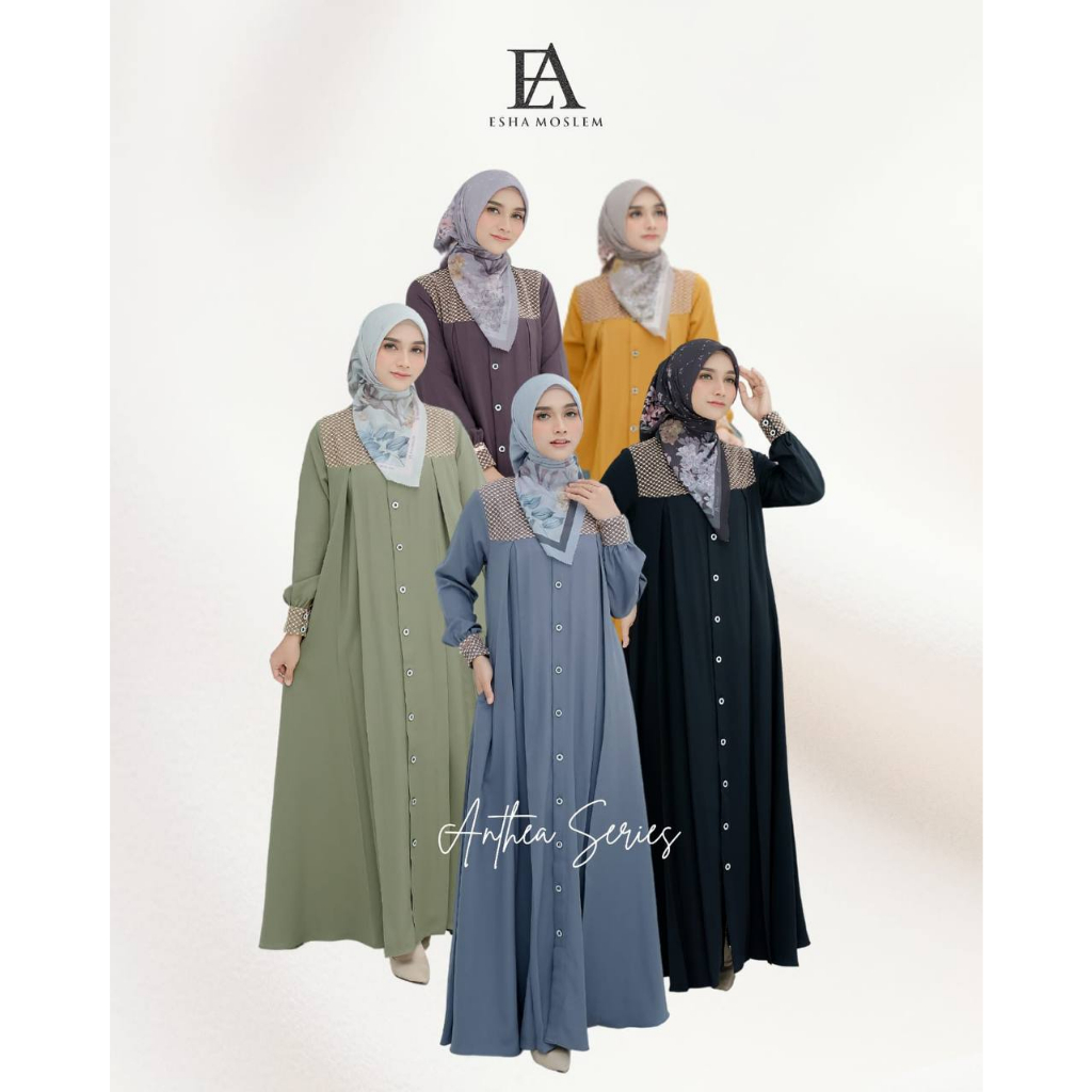 Gamis Anthea By Esha Moslem - Set Scraf