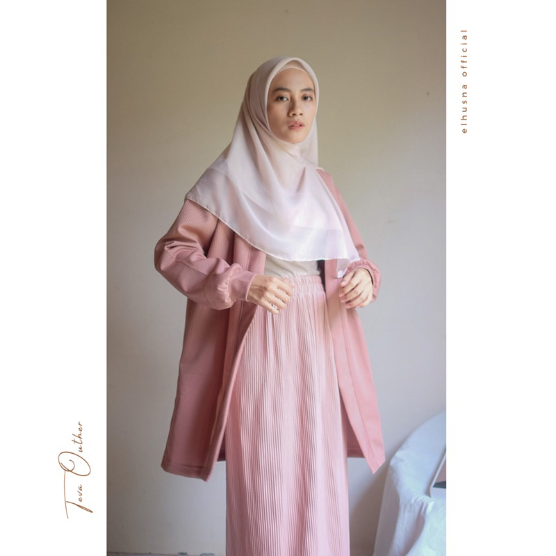 [𝐄𝐥𝐡𝐮𝐬𝐧𝐚] Teva long cardigan tunik / outher knit