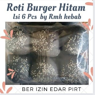 

Roti Burger Hitam Wijen isi 6 pcs - Black Bun Burger Khusus GO JEK