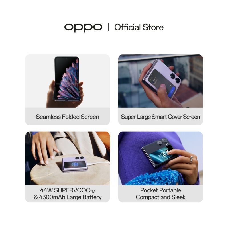 OPPO FIND N2 FLIP 5G 8/256 GB NFC | OPPO FIND N 2 FLIP 5G 16/256 GB GARANSI RESMI OPPO