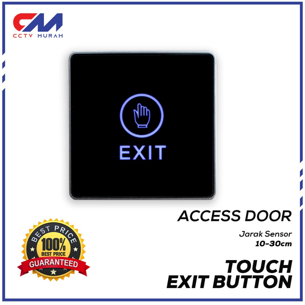 Contactless Exit Button Touchscreen || Type EX-EX666 || Plastic || Access Control Door Button