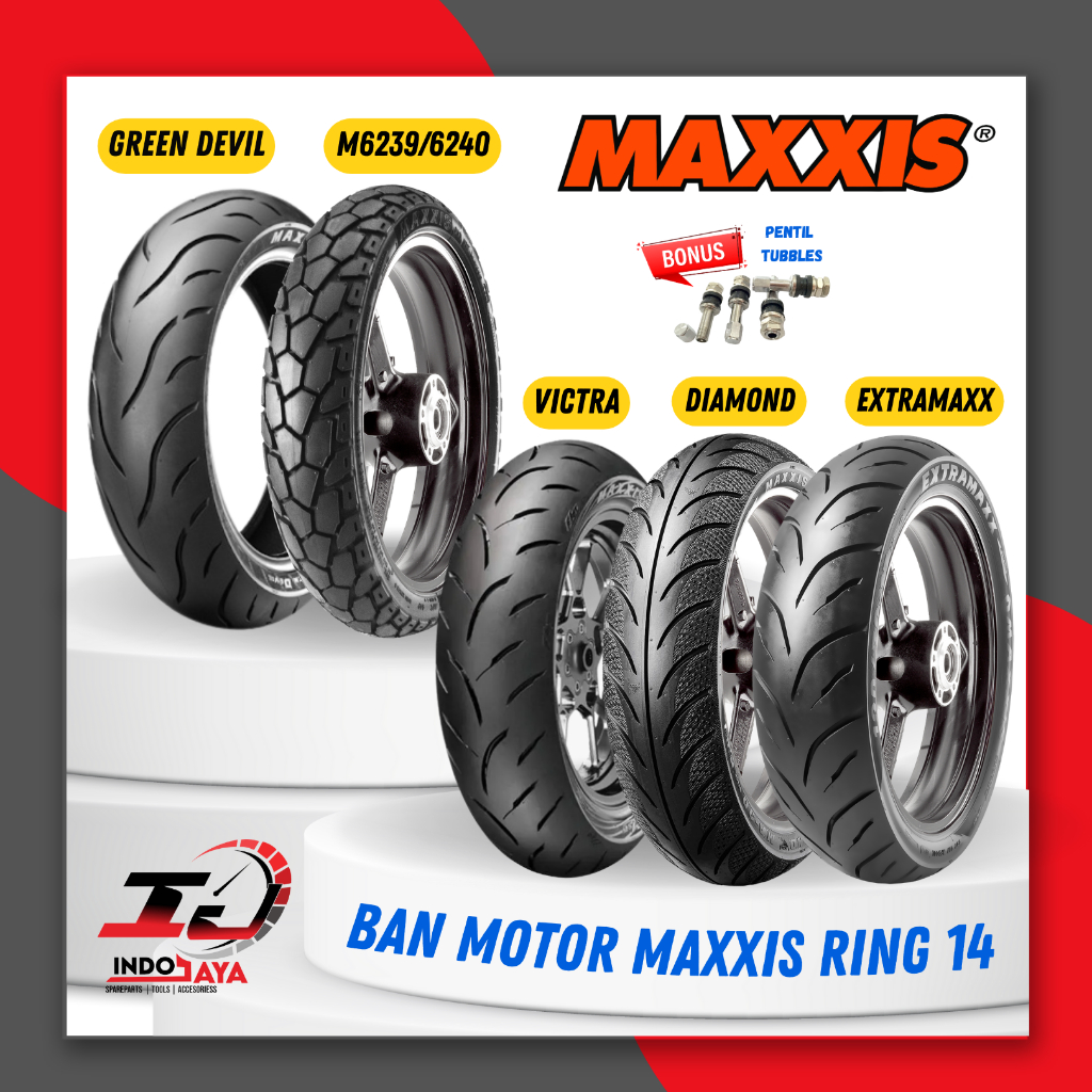 BAN LUAR MAXXIS RING 14 (70/90 - 80/80 - 80/90 - 90/80 - 90/90 - 100/80 - 100/90 - 110/80) VICTRA / 