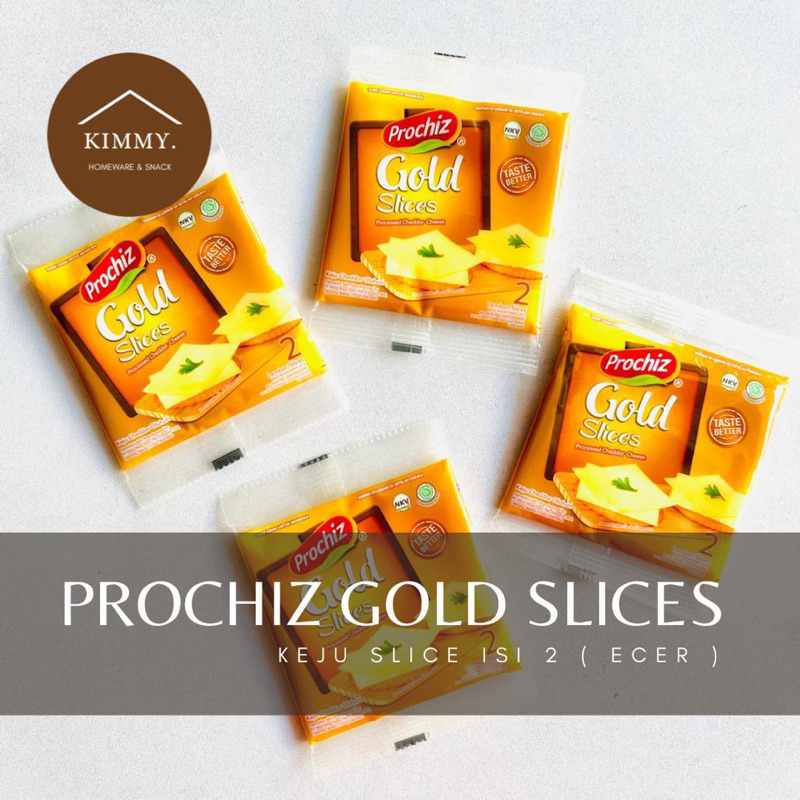 

PROCHIZ KEJU GOLD SLICES 26 GRAM / PROCHIZ CHEDDAR CHEESE / KEJU SLICES / KEJU LEMBARAN / KEJU SLICES ECER