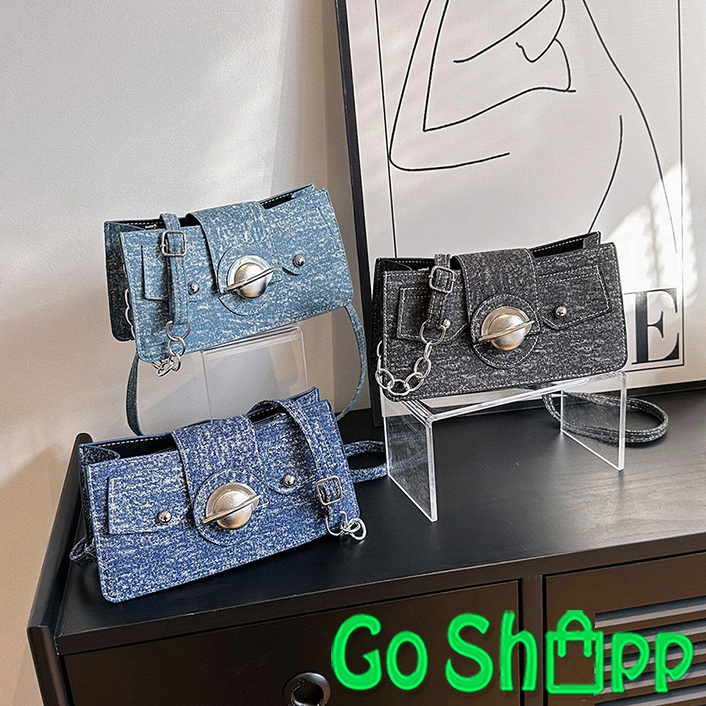 Tas Selempang Bahu Kasual Jeans Wanita Import Fashion Korea Terbaru - Shoulder Bag Pesta Kekinian SL92