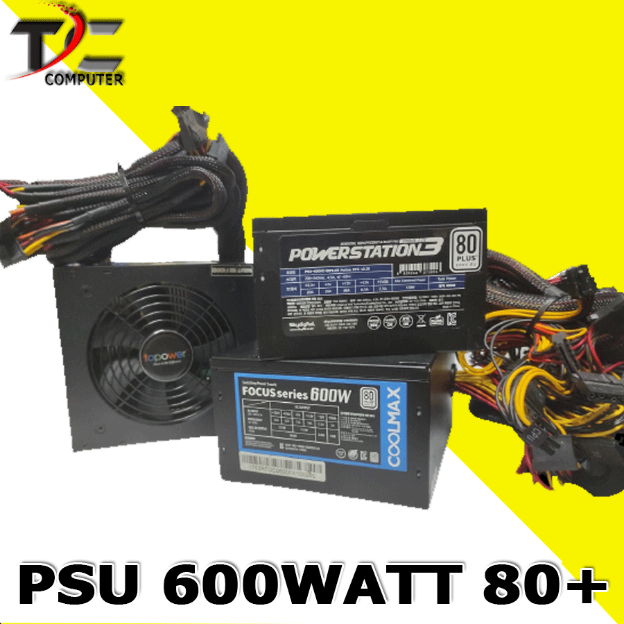 Power Supply 600 Watt 80 PLUS  Murah
