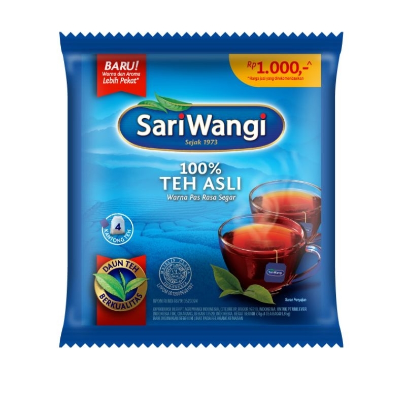 

Teh Asli Sariwangi Teh Celup Pilihan Sachet Renceng Murah