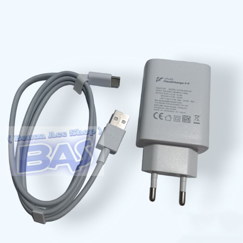 Charger Vivo X60 X60 Pro X50 X50 Pro X30 X30 Pro Y53s Fast Charging 33W Type C