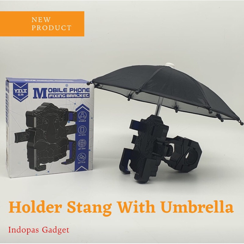 [ TERMURAH ] HOLDER HP MOTOR/HOLDER STANG MOTOR/HOLDER MOTOR PAYUNG MINI/HOLDER MOTOR ANTI AIR ANTI