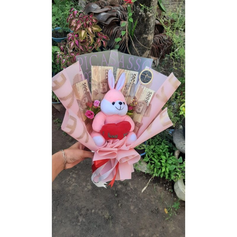 

buket boneka/buket wisuda/ultah/buket boneka mix uanng