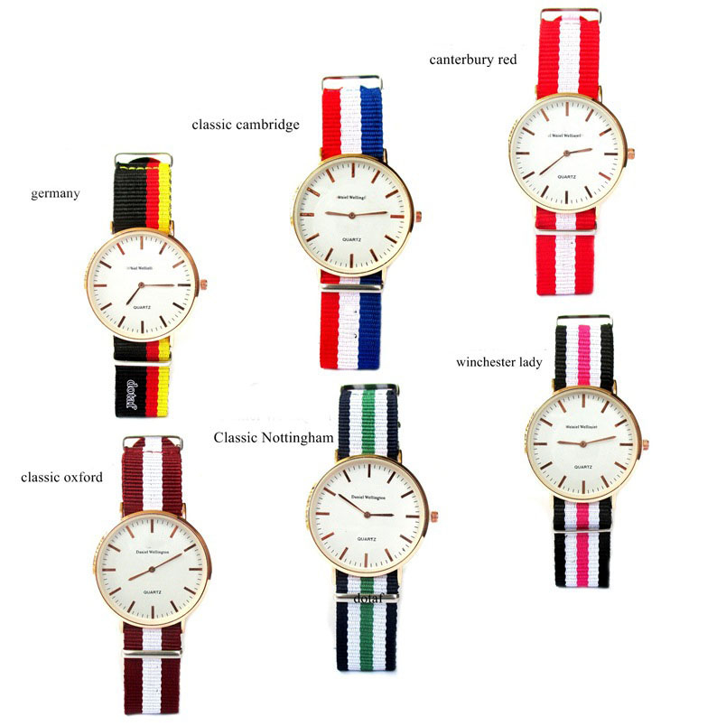 Jam tangan canvas casual canterburry full set