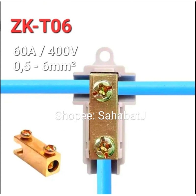 Terminal Block Blok T Konektor Kabel HIGH POWER CONNECTOR ZK-T06 Sambungan Kabel