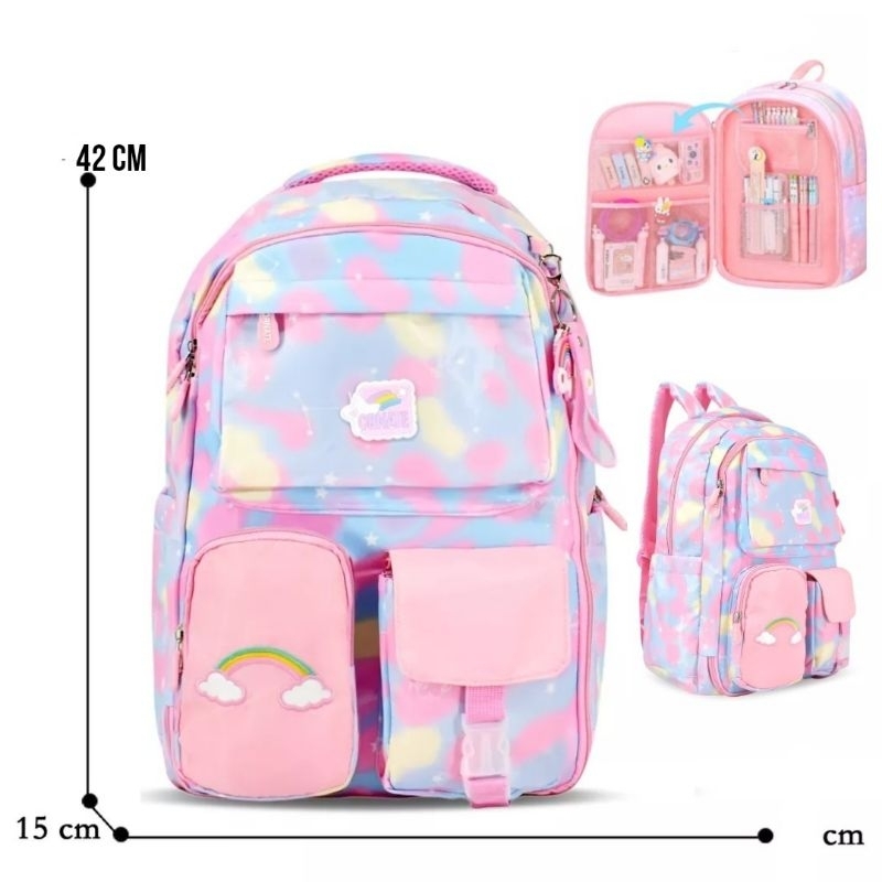 Tas ransel sekolah anak SD perempuan import