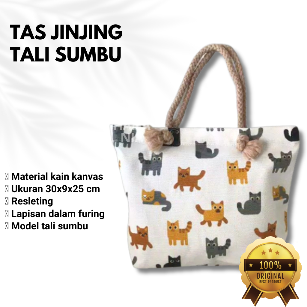 Handbag wanita kecil - Tote bag tali sumbu resleting - Tas tote tali sumbu mini