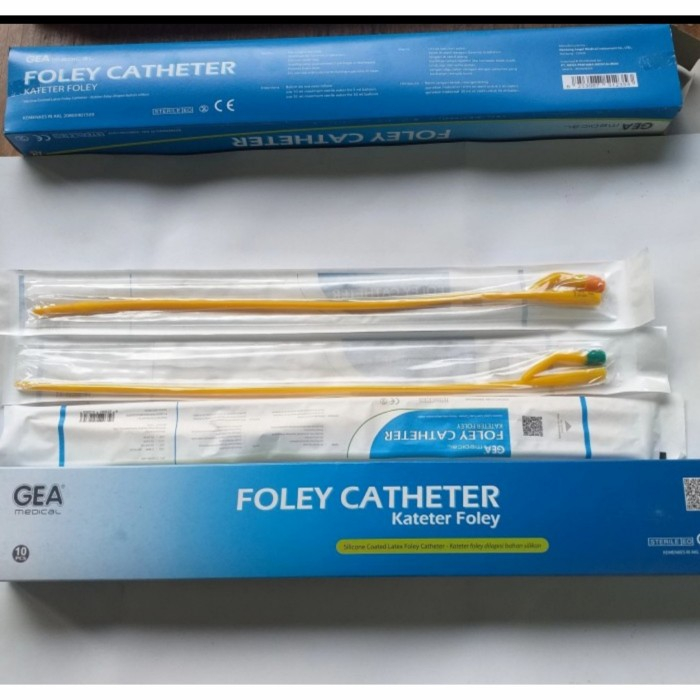 GEA Foley Catheter 2 Way Per Box Folley Kateter FR 16 FR 18