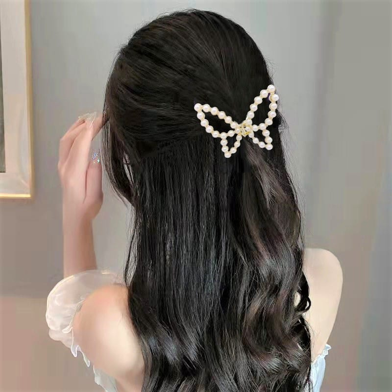 PREMIUM Jedai Logam 7cm Kupu Kupu - Jepit Rambut Salon Jumbo Bahan Besi Motif Butterfly Metal Alloy Hair Claw Clips