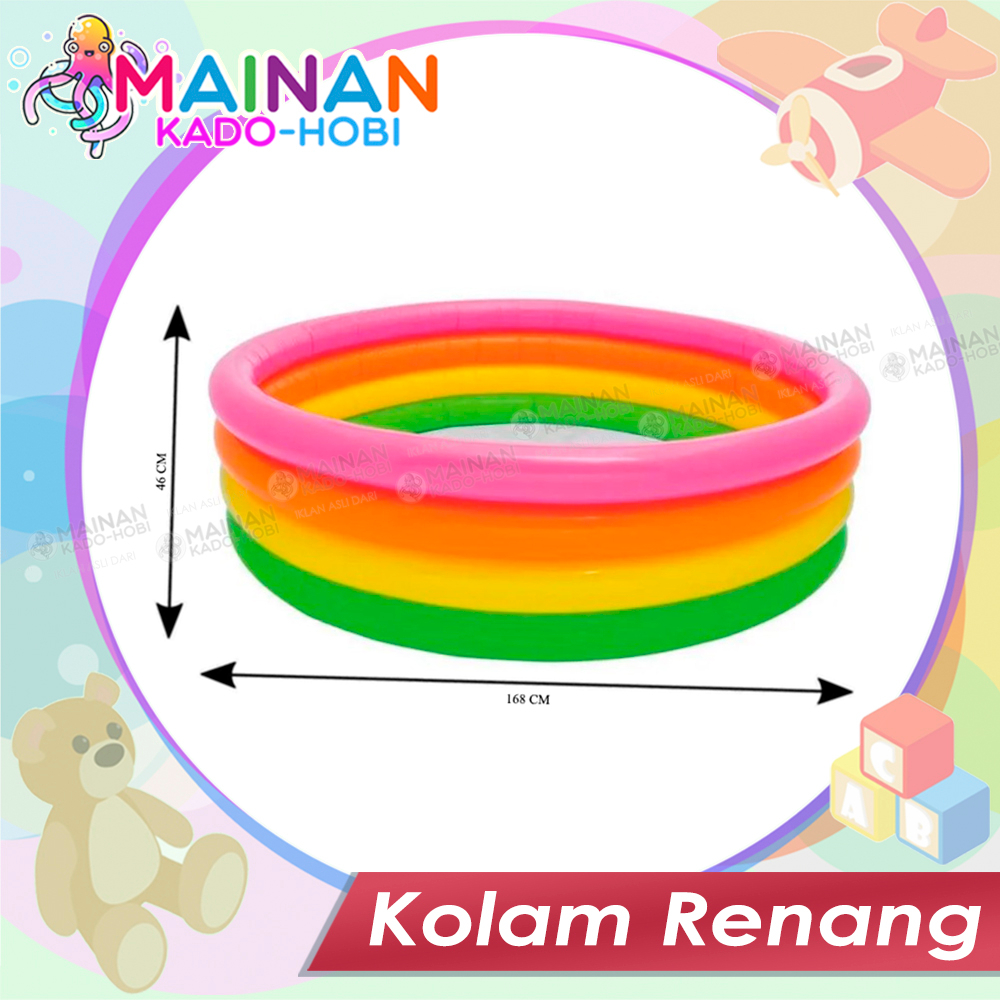 HADIAH ULANG TAHUN MAINAN EDUKASI ANAK SWIMMING POOL KOLAM RENANG KARET ANAK KARAKTER