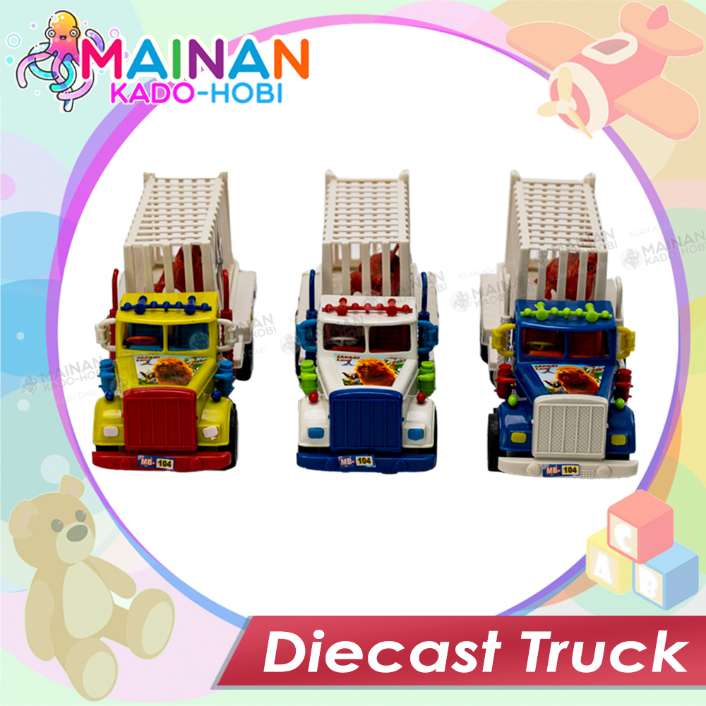 KADO ULANG TAHUN MAINAN ANAK LAKI MINIATUR DIECAST TRUCK KARAKTER DINOSAURUS