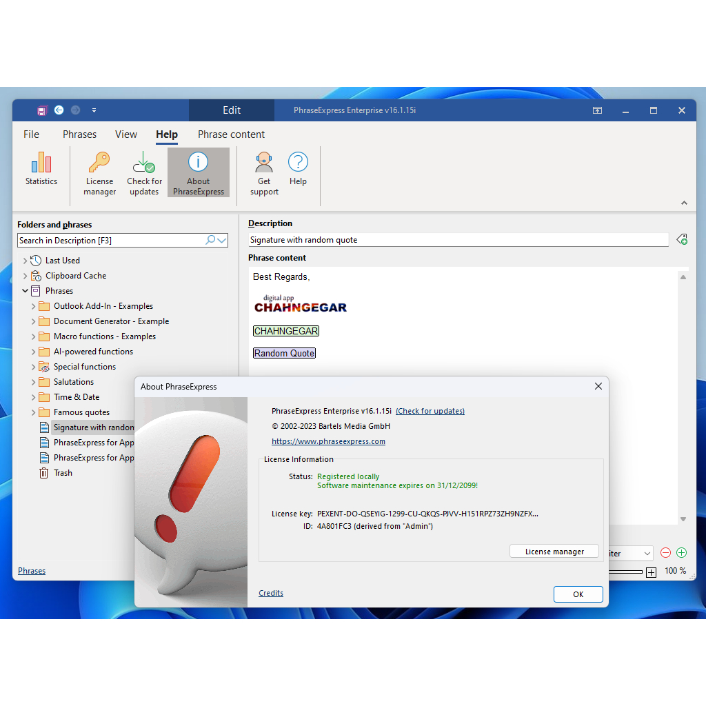 PhraseExpress 16.2.5 Full Version Lisensi Lifetime for Win Software Phrase Express