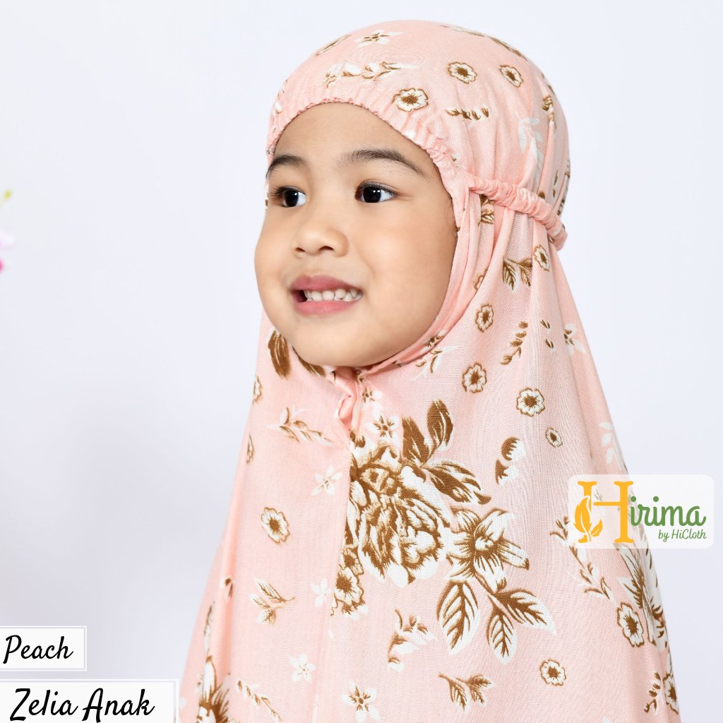 mukena anak adem motif bunga shabby