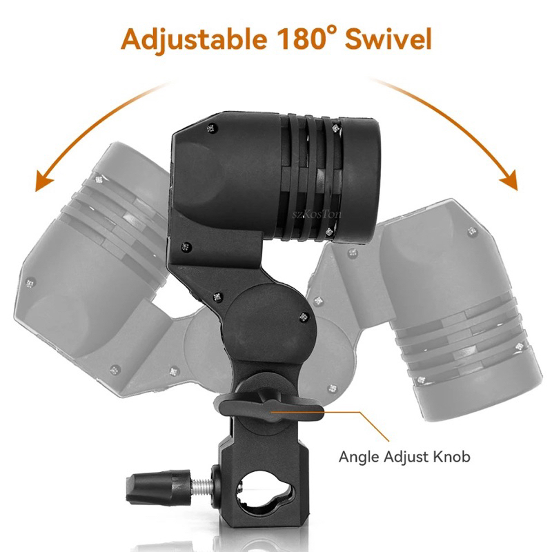 Lamp Holder Single Socket E27 dengan Dudukan Payung Softbox