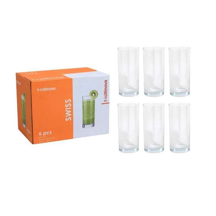 GELAS KACA CITYNOVA SWISS 6 PCS