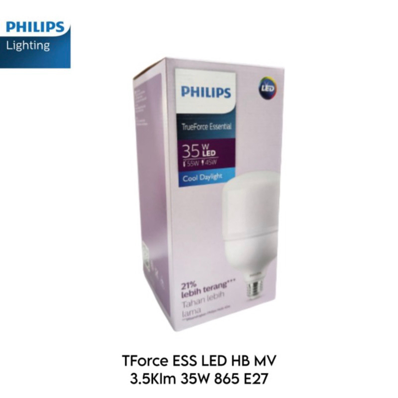 LAMPU PHILIPS LED TRUE FORCE 25W 35W 45W ESSENTIAL CAPSULE BOHLAM JUMBO BESAR TERANG TRUEFORCE 25 35 45 WATT SNI